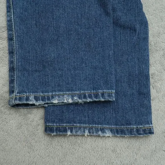 AG Jeans Women's Size 27R Blue Mid-Rise Ex-Boyfriend Slim 27" Inseam Distressed - Picture 15 of 16